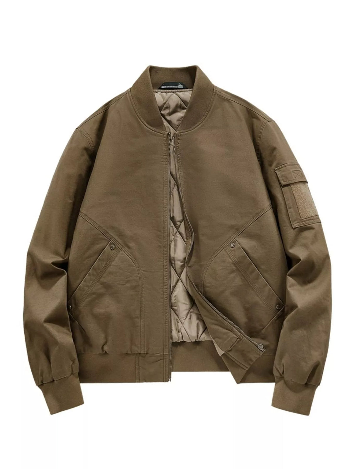 Men's Plus Size Zip Up Long Sleeve Jacket