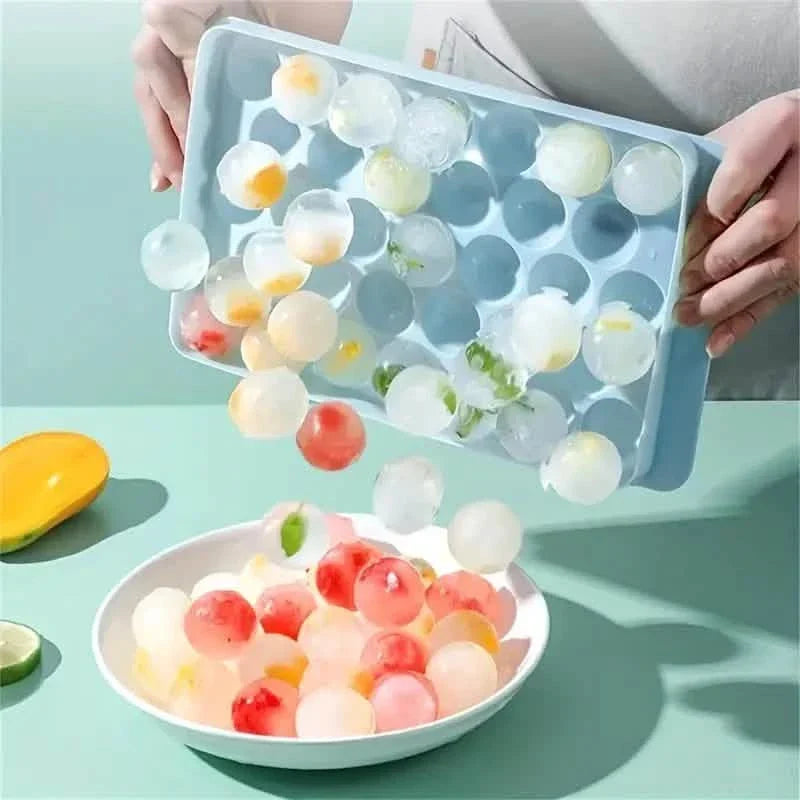 33 Round Shape Ice Cube Maker Tray