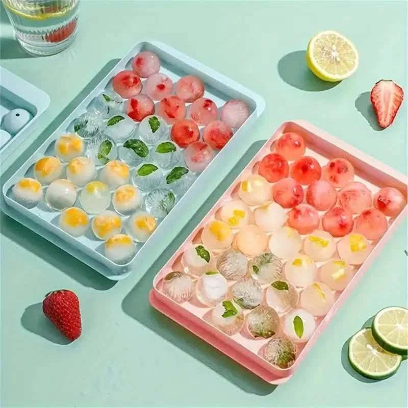 33 Round Shape Ice Cube Maker Tray