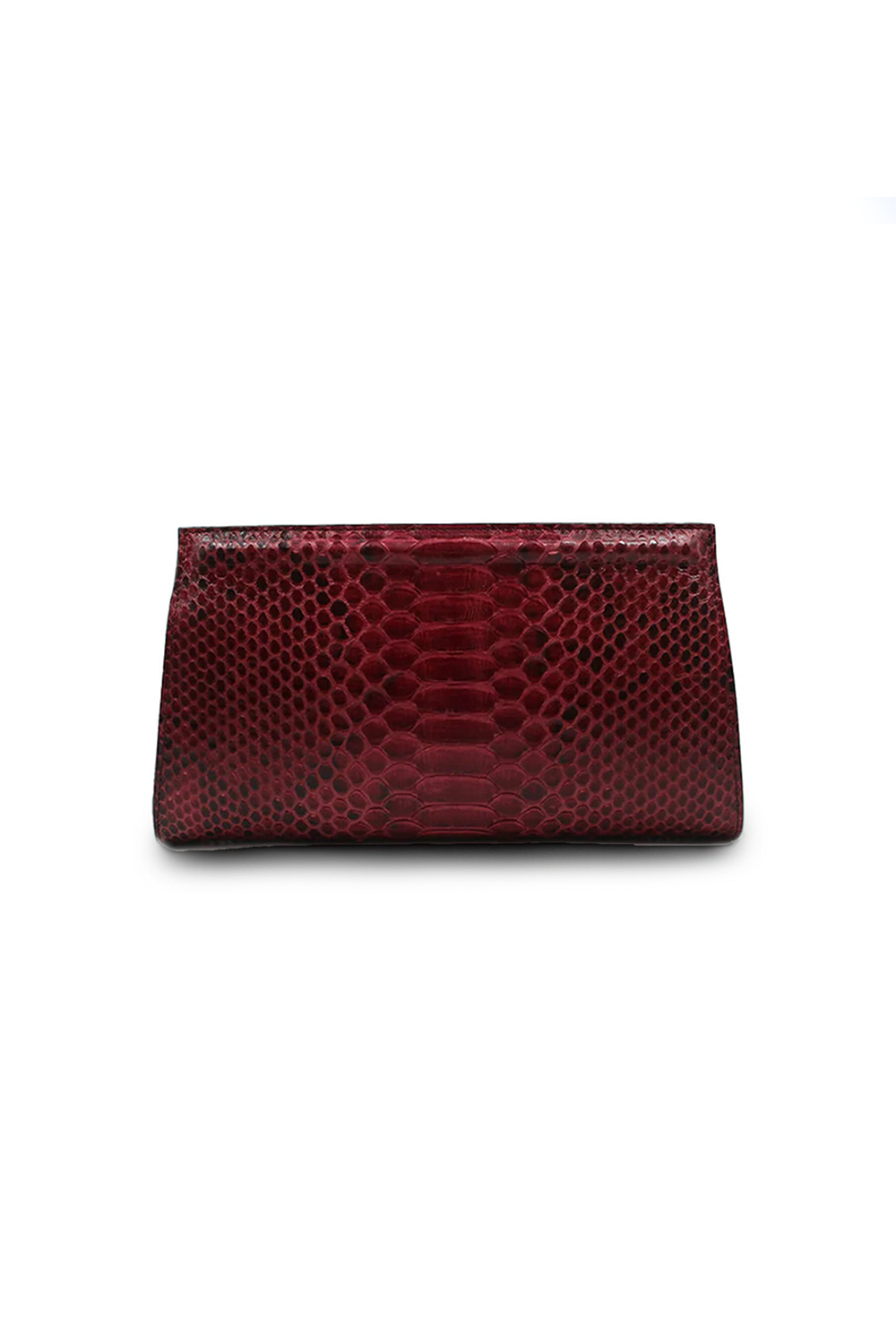 Bolso de mano Ivy de serpiente de agua color vino con cristales
