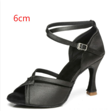 Women's Latin Dance Shoes Soft Bottom Adult Seamless Heels