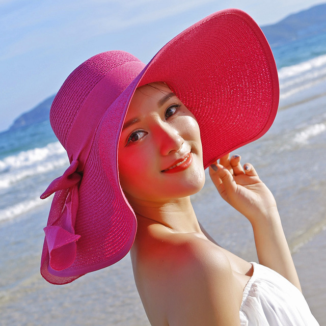 Sombrero de paja de verano para mujer