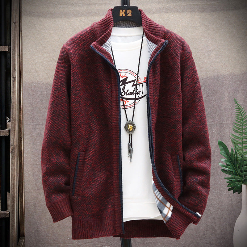 Men's Thickened Padded Jumper Cardigan Jacket (1PC)