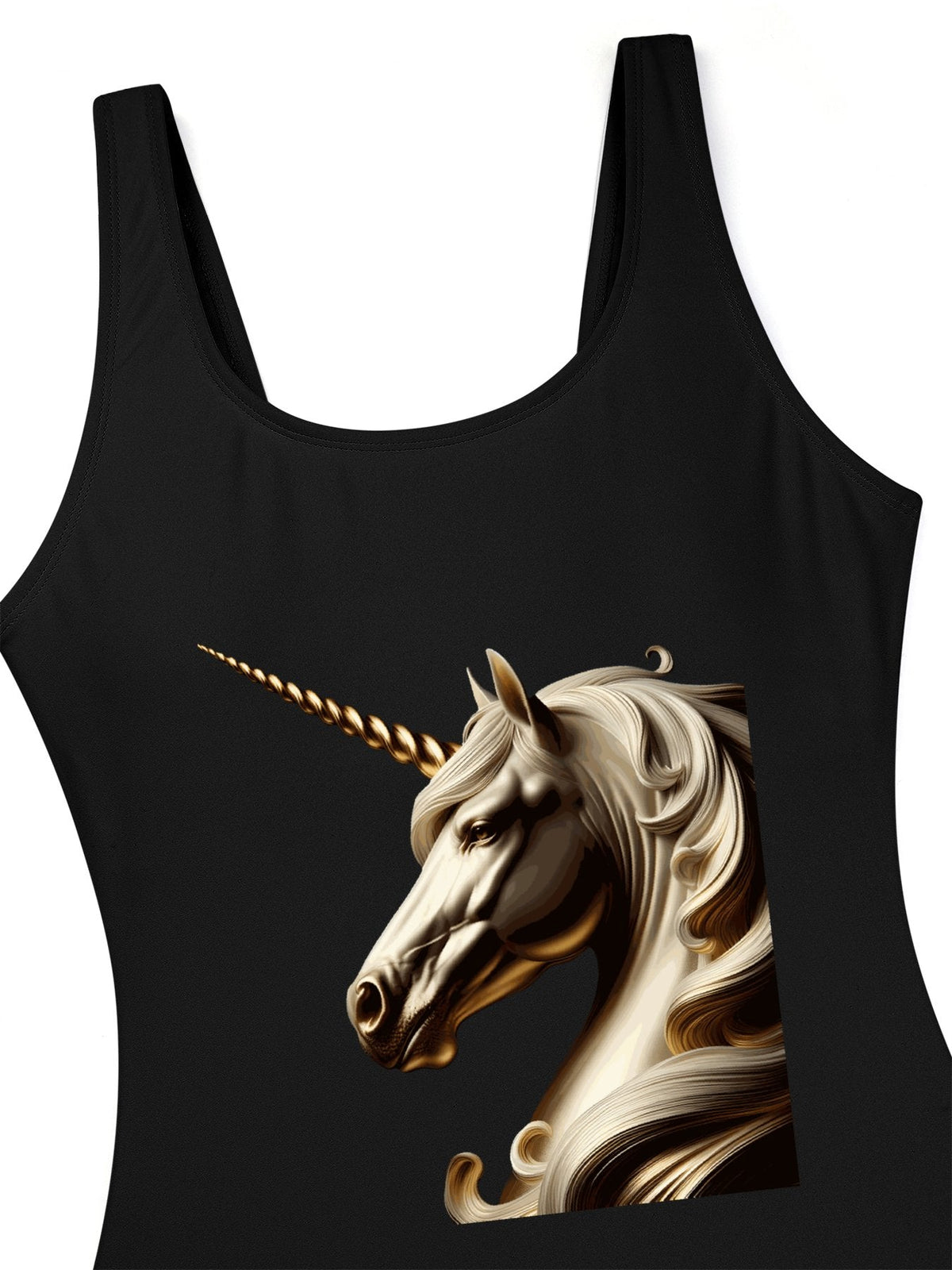Golden Unicorn One-Piece Swimsuit for Women (Front Printing)