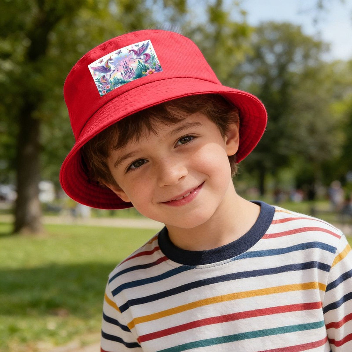 Purple Flying Unicorns Design Kid's Bucket Hat | Ships from USA