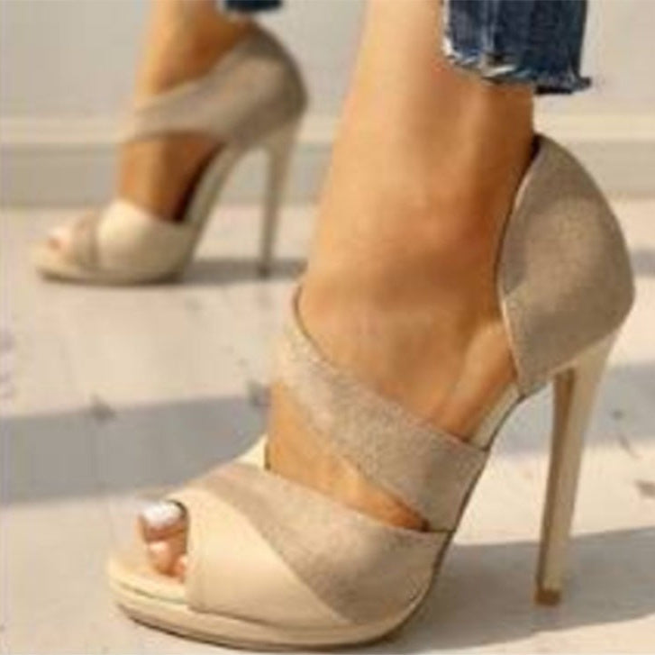 Women's Stiletto-Heel Peep-Toe Sandals