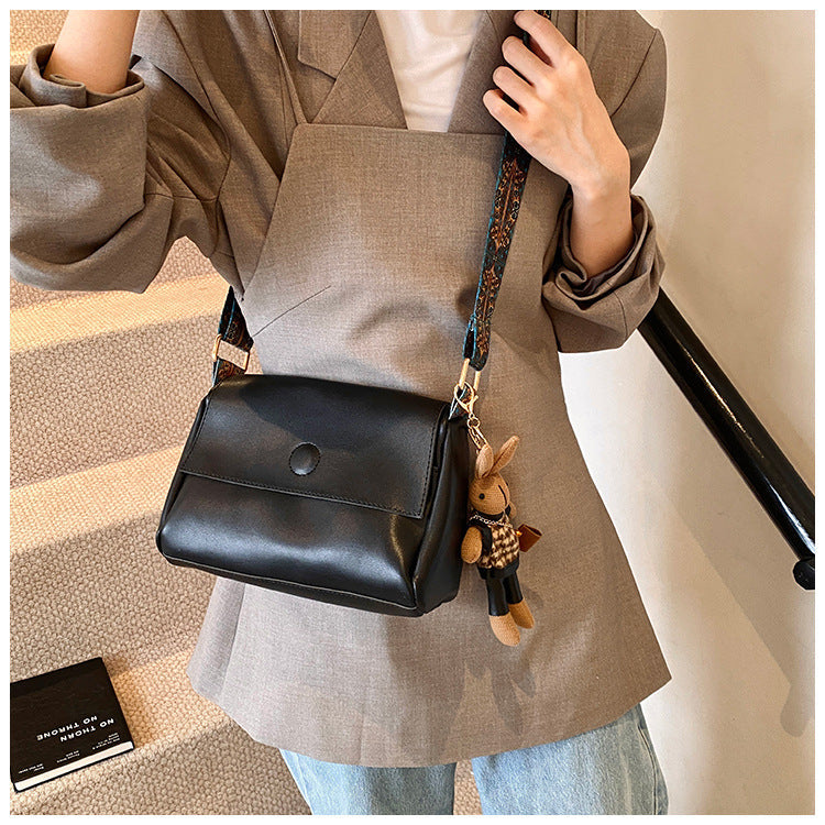 Versatile Small Square Bag With A Wide Shoulder Crossbody Bag