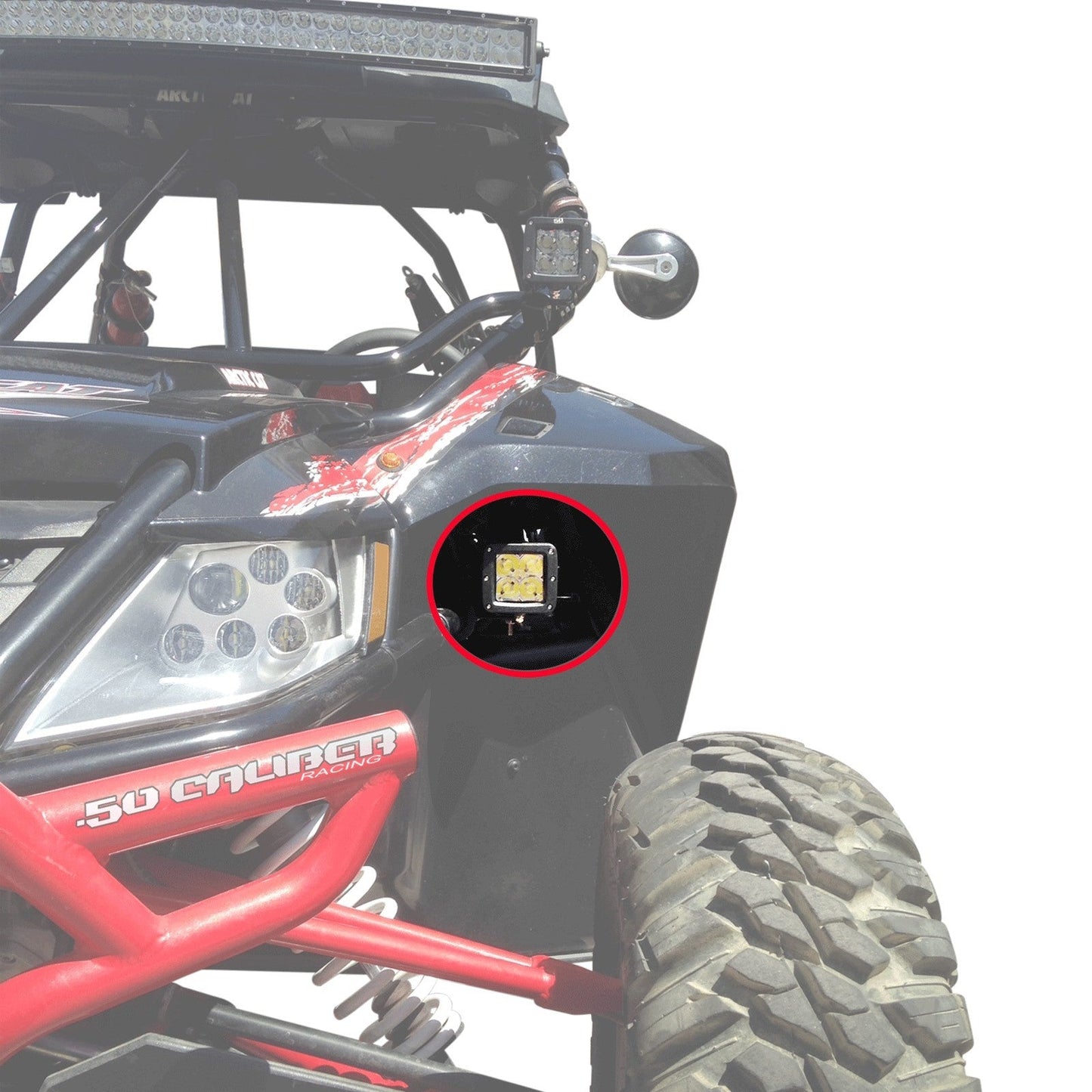 Fender well LED Pod Mount Brackets for Arctic Cat Wildcat