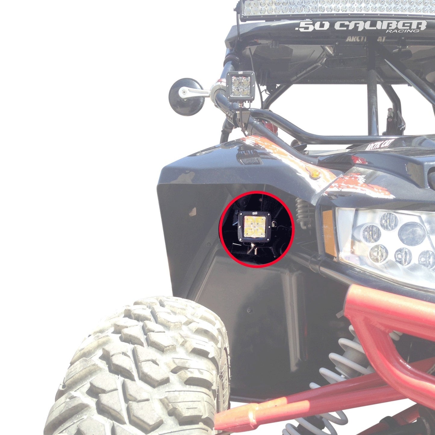 Fender well LED Pod Mount Brackets for Arctic Cat Wildcat