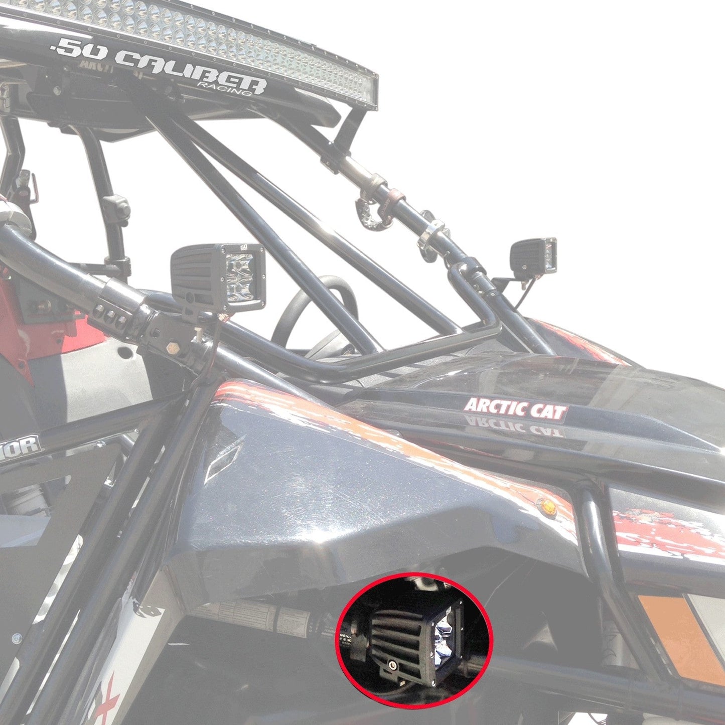 Fender well LED Pod Mount Brackets for Arctic Cat Wildcat