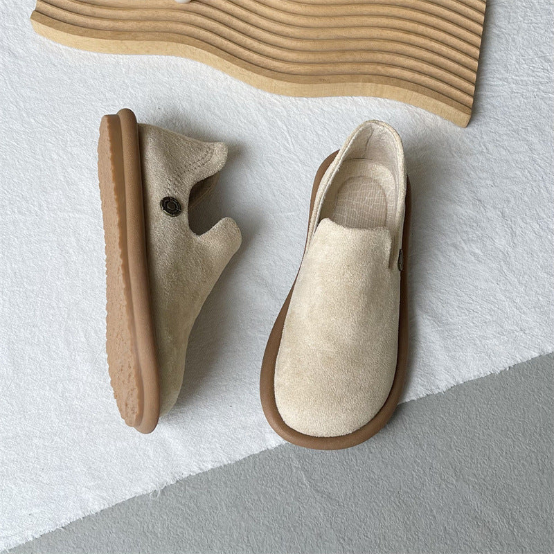 Women's British-Style Suede Dress Shoes