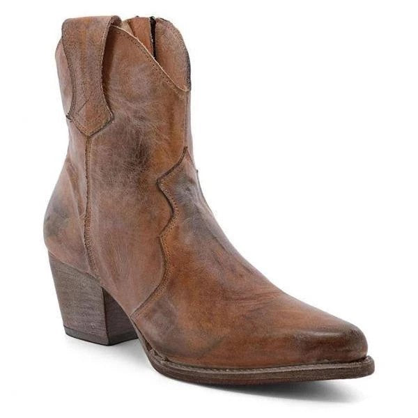 Women's Pointed-Toe Mid Heel Rider Side Zip Boots