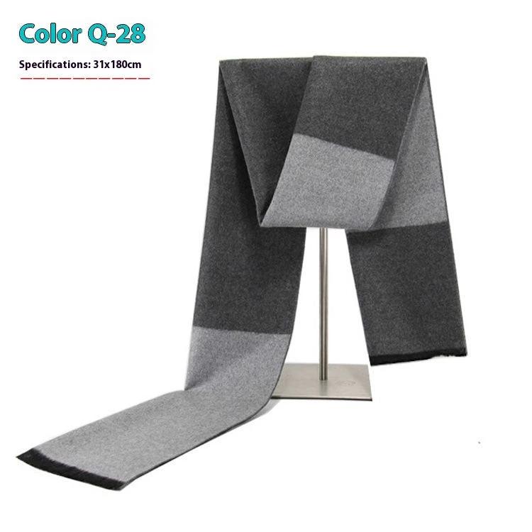 Men's Warm Cashmere-like Striped Scarf