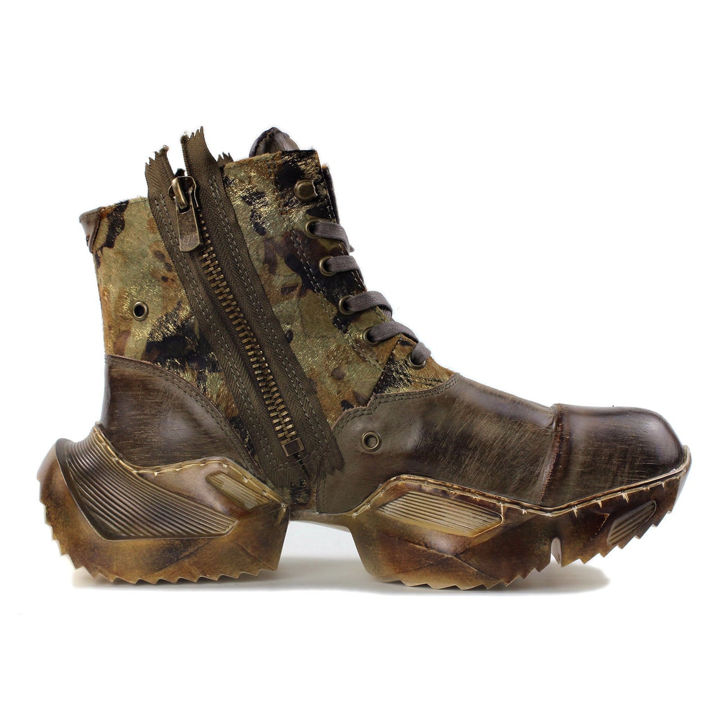 Botas moteras de cuero para hombre OS-5008-S-8-PHair-A