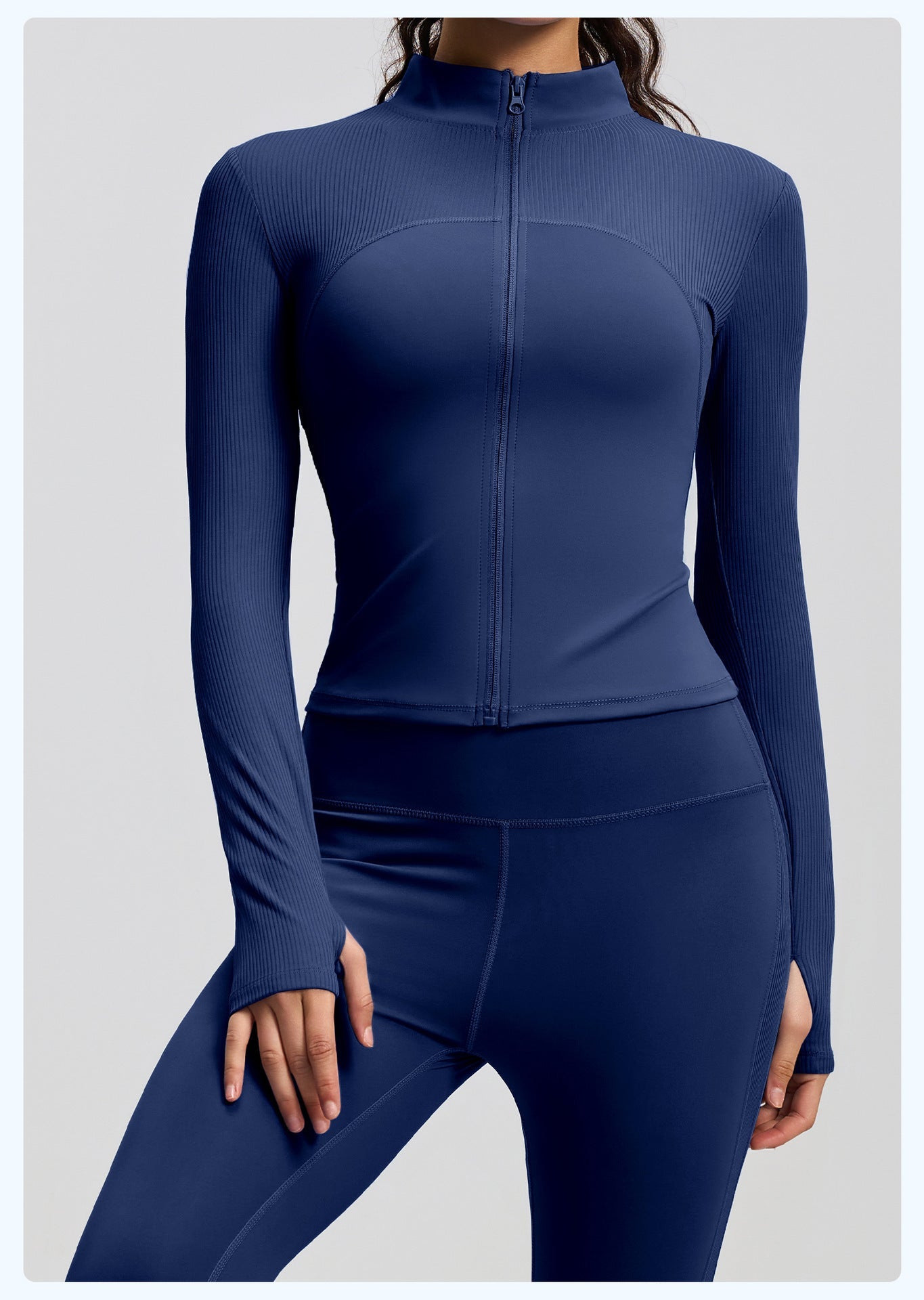 New Striped Sports Jacket Outdoor Running Slim-fit Slim-fit Landing Collar Yoga Jacket