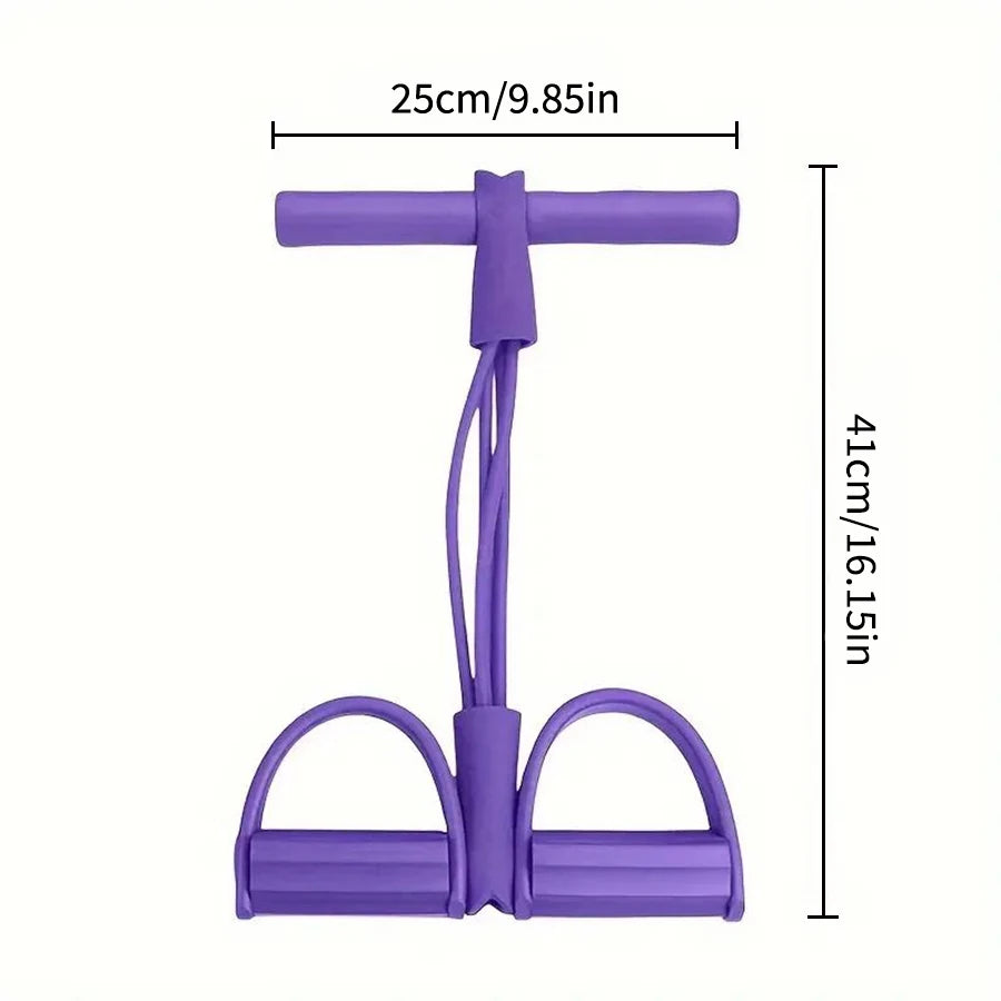 Banda de resistencia elástica de 6 tubos para yoga, ideal para estiramientos de abdomen, cintura, brazos y piernas, y entrenamiento de adelgazamiento.