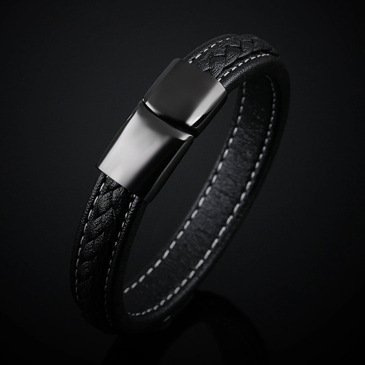 Men's Black Titanium Steel Bracelet