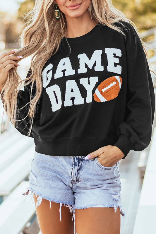 Sudadera de cuello redondo y manga larga "DÍA DE PARTIDO"