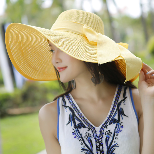 Sombrero de paja de verano para mujer