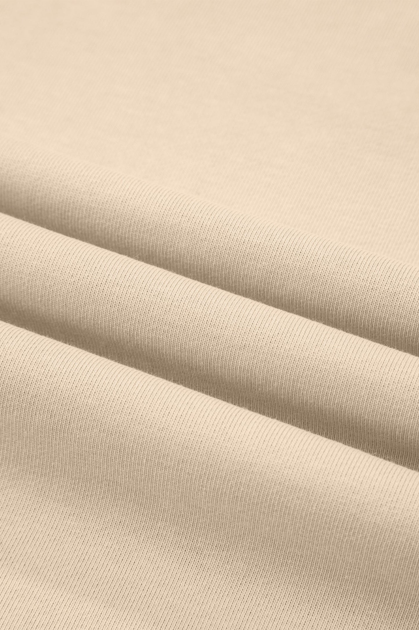 Sudadera holgada patchwork con costura sin rematar color beige liso