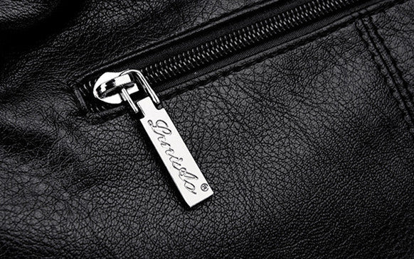 Lightweight Splicing Soft Leather Large Capacity Bag