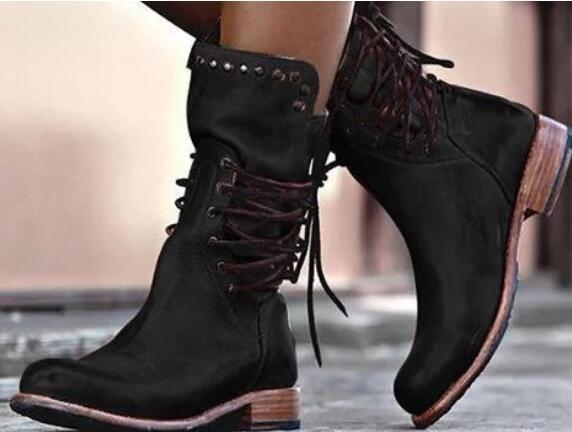 Women's Studded Low-Heel Rider Boots