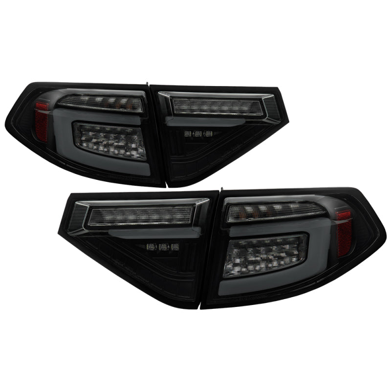 Spyder 08-14 Subaru Impreza WRX Hatchback Luces traseras LED Señal secuencial Humo negro ALT-YD-SI085D-SEQ-BSM