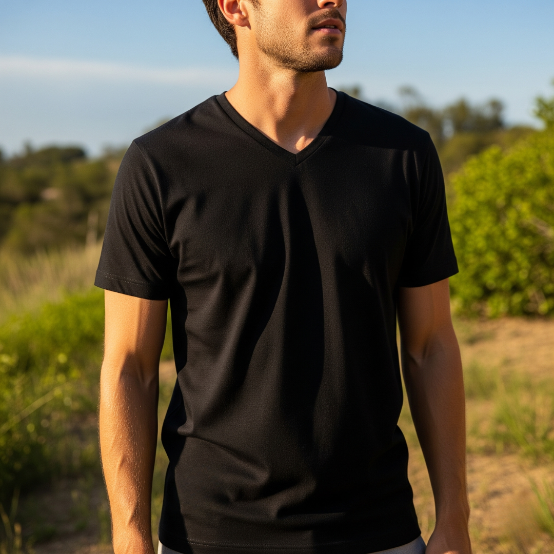 Paquete de 3 camisetas de cuello redondo para hombre, lisas, 100% algodón, cuello doble acanalado, tallas S-5XL