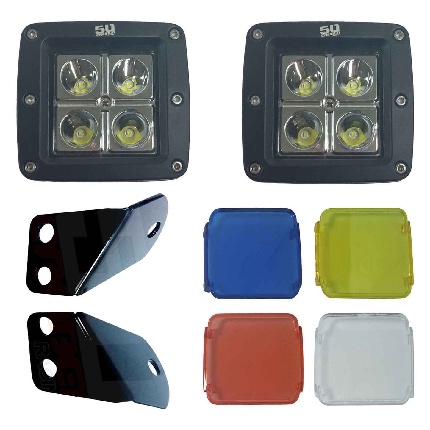 A-Pillar Pod Light Mount Brackets for Arctic Cat Wildcat
