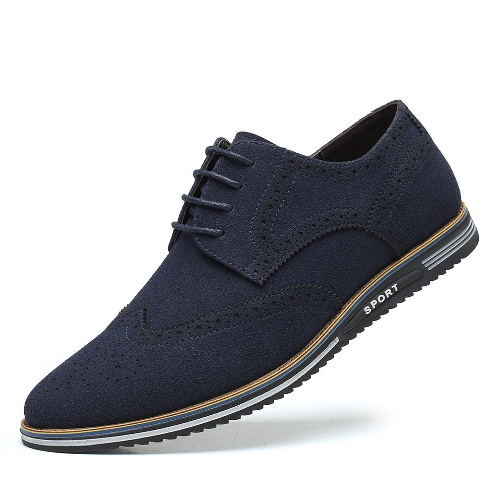 Men's Frosted Low-Top Suede Leather British Platforms