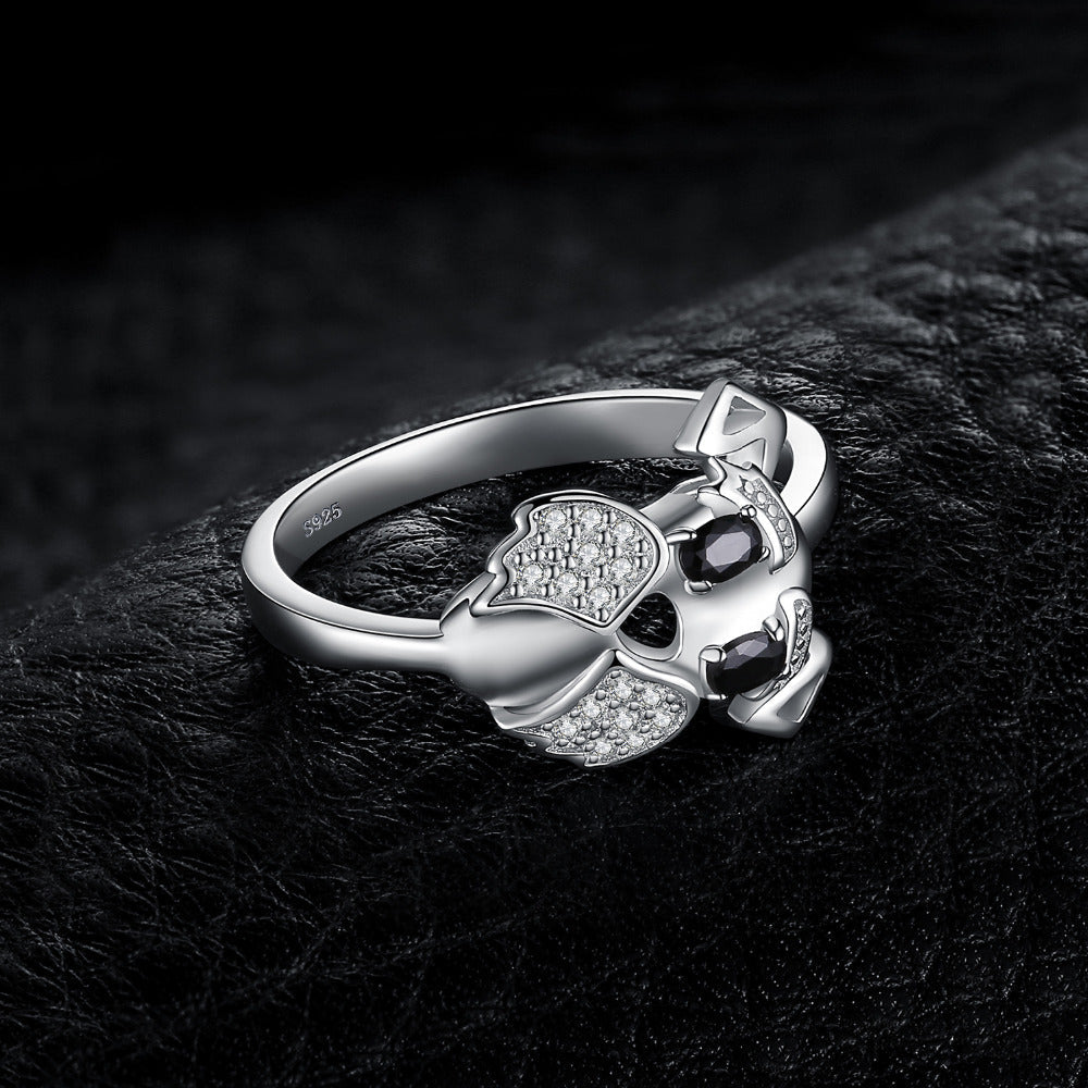 S925 silver cute puppy ring