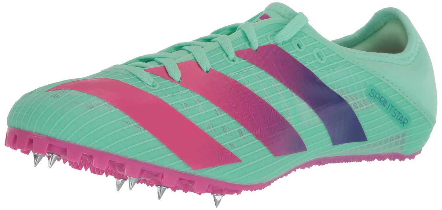 adidas Mens Sprintstar Track and Field Shoe Pulse Mint/Lucid Blue/Lucid Fuchsia 10.5