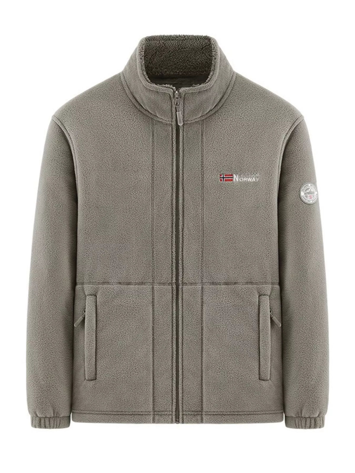 Men's Plus Size Zip Up Long Sleeve Jacket