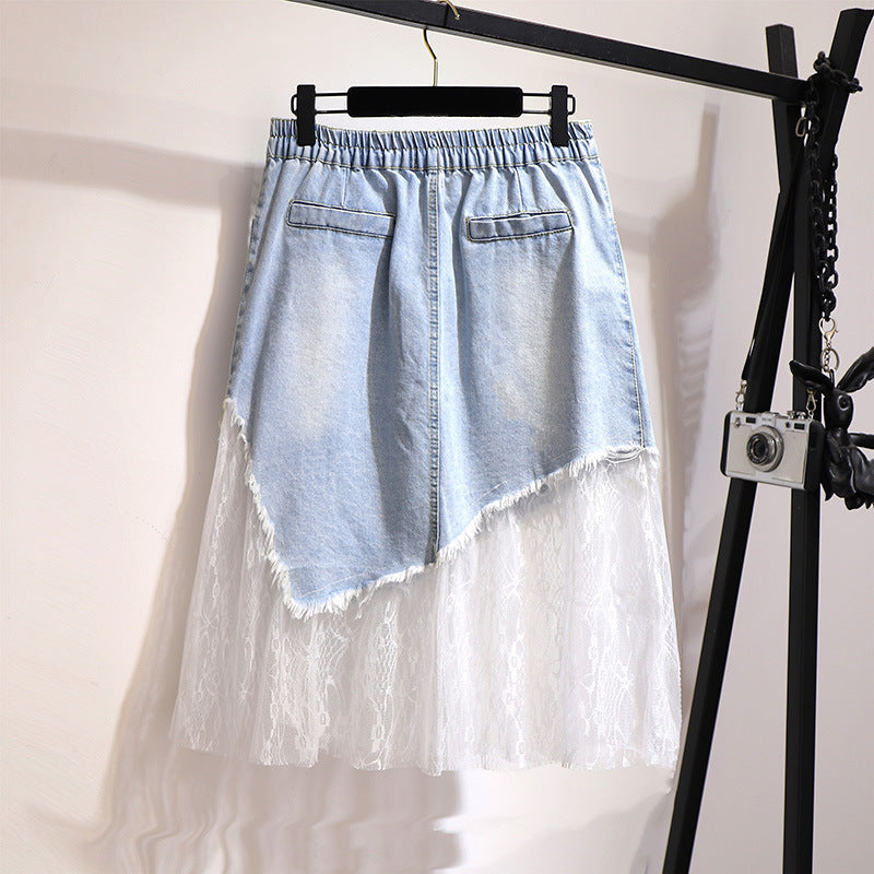 Women's High Waist Denim Summer Skirt Bag