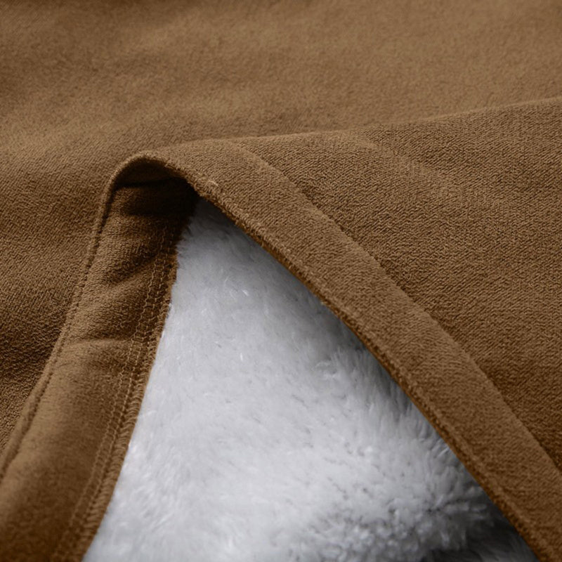 Chaqueta de Plumón con Forro Sherpa y Capucha — Abrigo Polar Cálido con Capucha