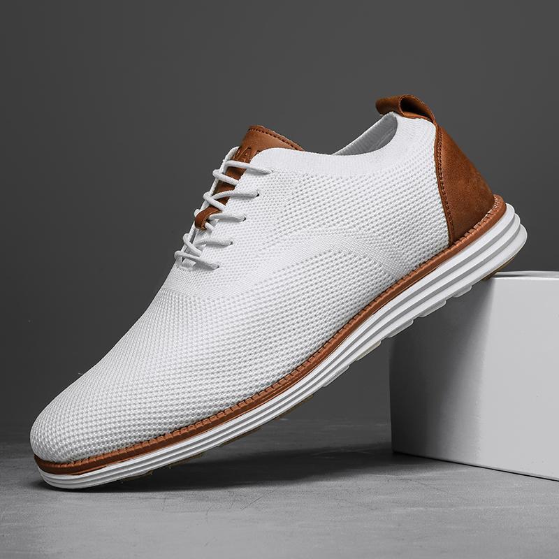 Men's Mesh Formal Oxford Shoes Business Casual Walking Shoes