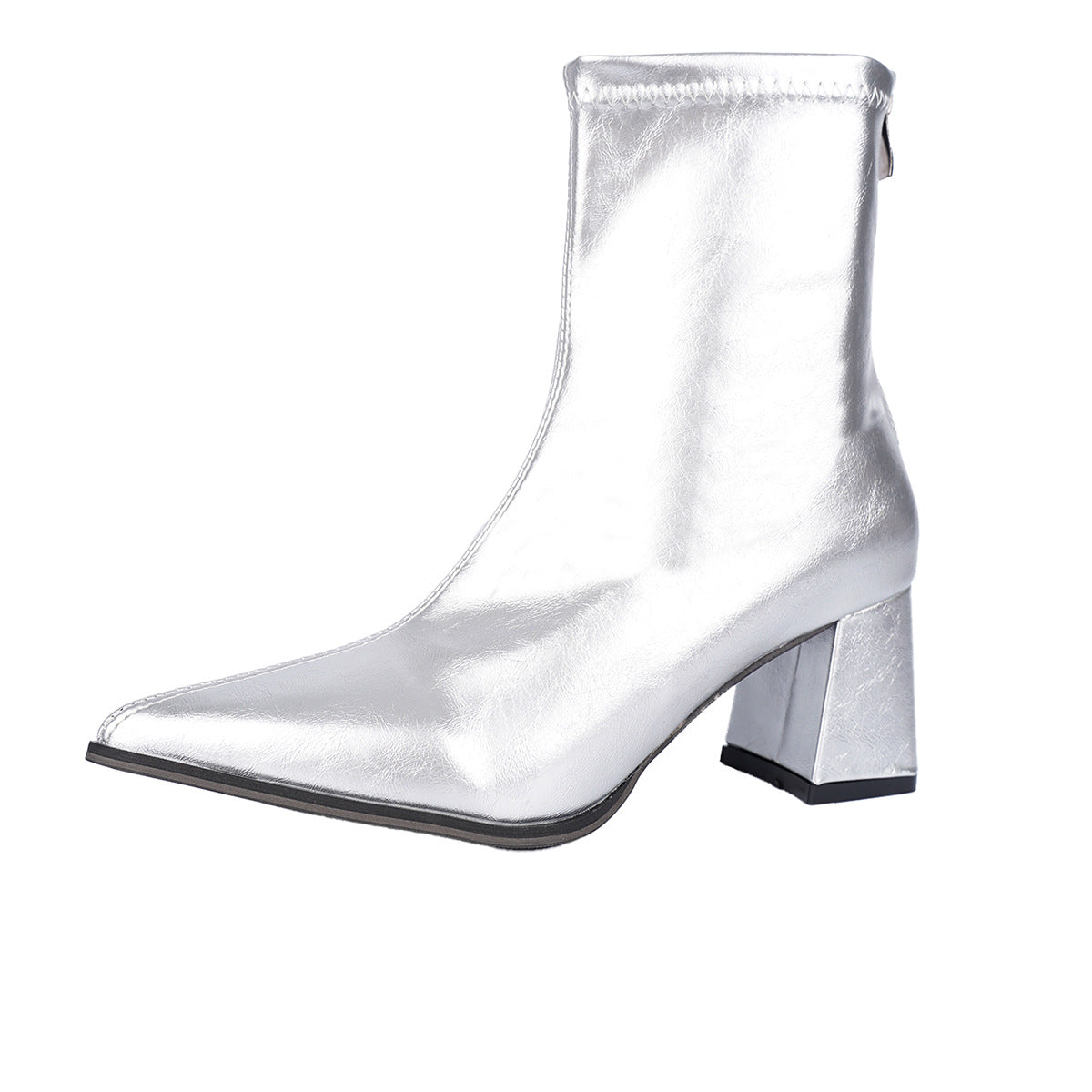 Western-style Pointed-toe Ankle Boots For Women