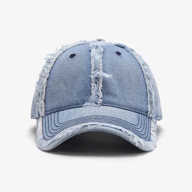 Raw Hem Cotton Baseball Cap