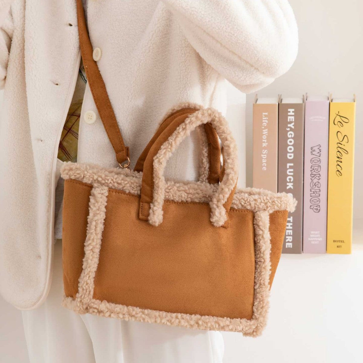 Women's Plush Crossbody Tote Bag Crossbody Bag