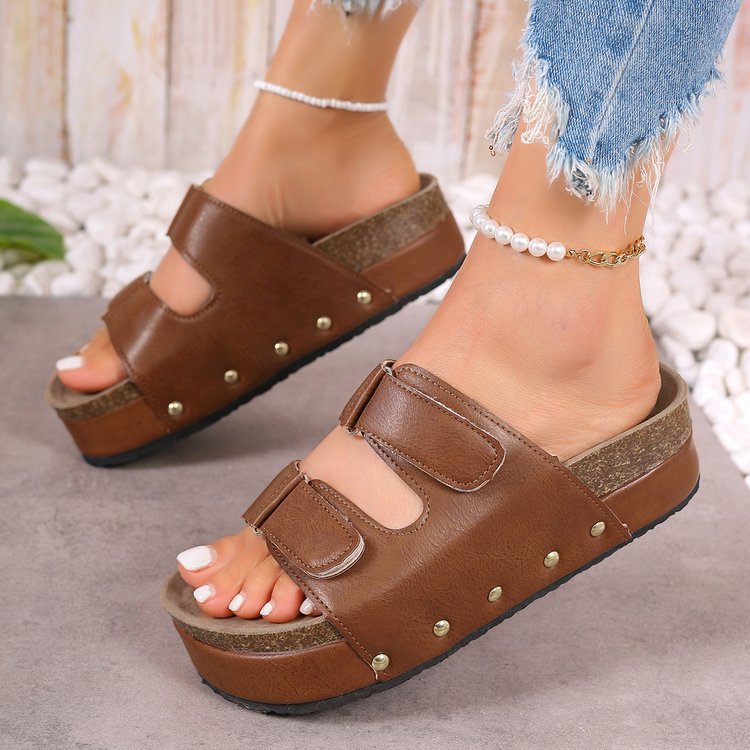 Women's Beach Sandals with Thick Soles