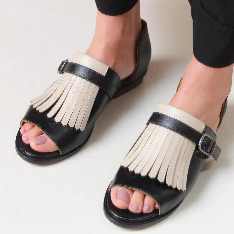 Women's Casual Flat Heel Tassel Sandals