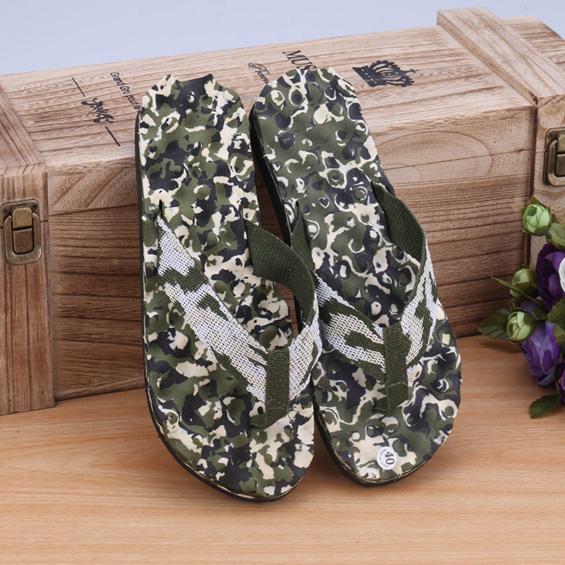 Flip-flops Spiral Pattern Beach Shoes EVA Non-slip Slippers