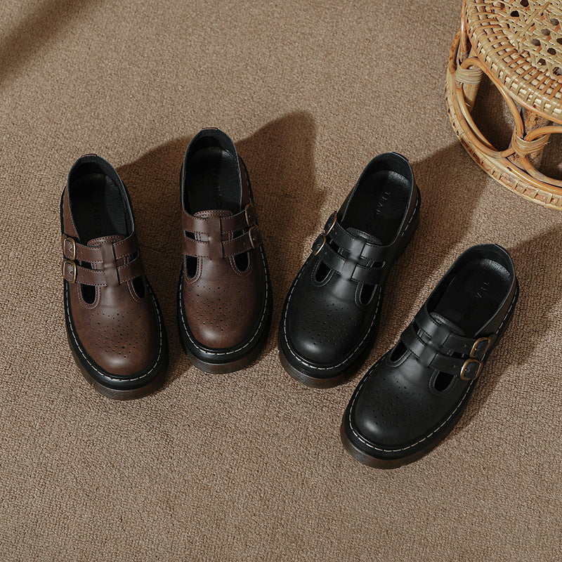 College-style Carved Brogue Platforms