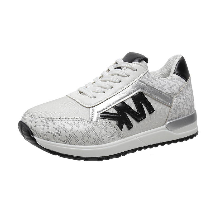 Front Lace-up Round-Toe Breathable Sneakers