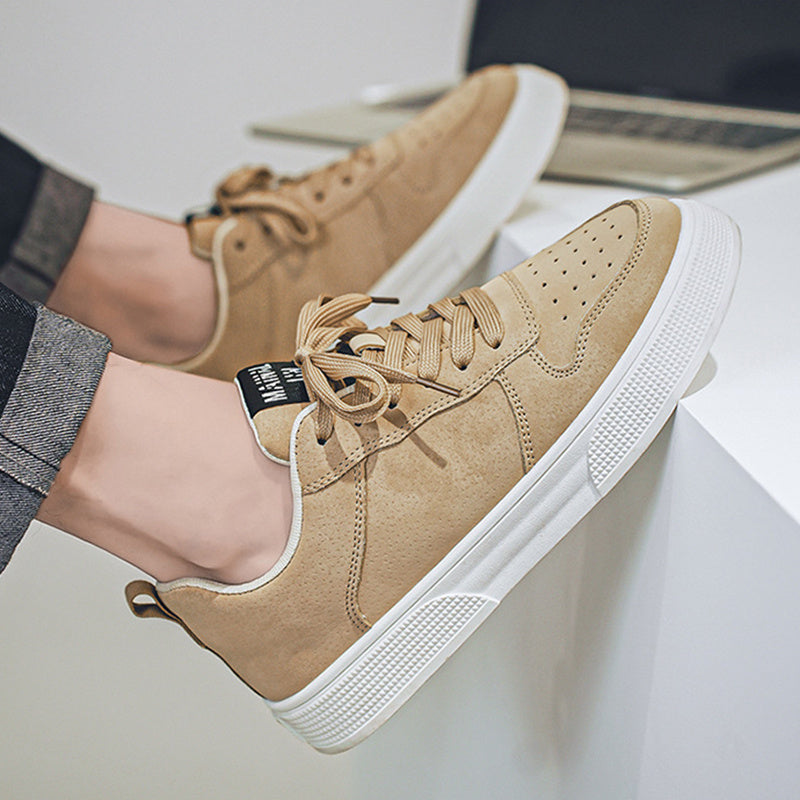 Men's Lace-up Flat Shoes Fashion Casual Round-toe Walking And Jogging Shoes Sneakers
