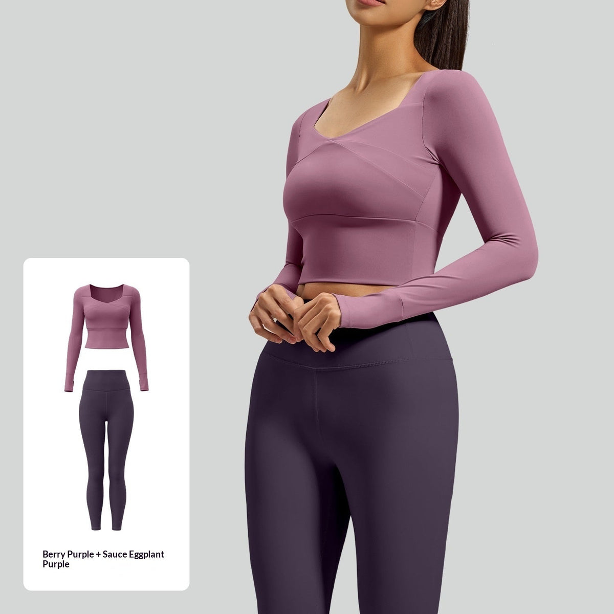 Seamless Long-sleeve Yoga Set Fitness Wear