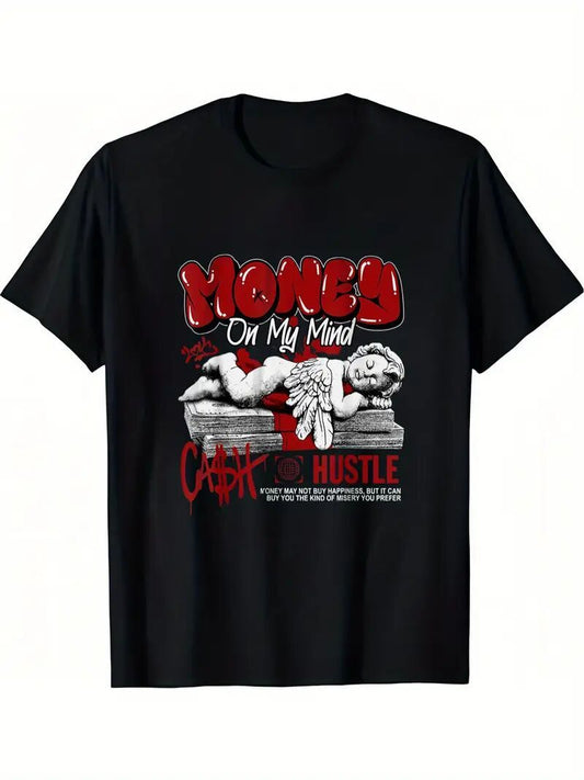 Camiseta estampada de manga corta para hombre