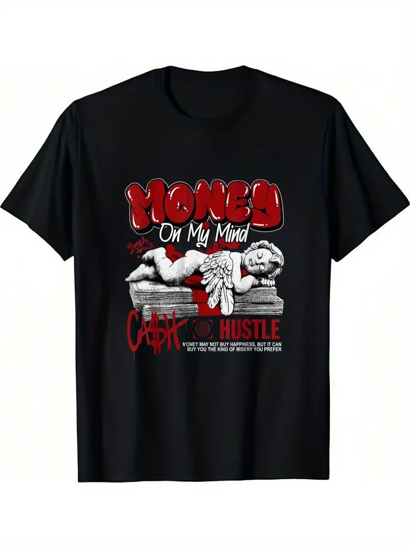 Camiseta estampada de manga corta para hombre
