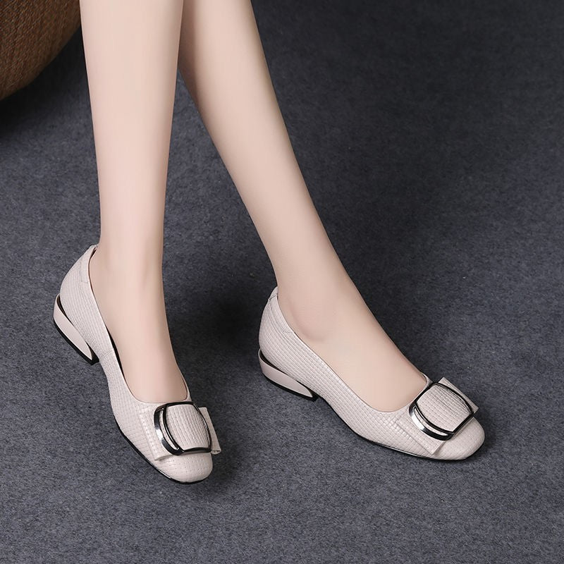 Women's Square-Toe Block Heel Shoes