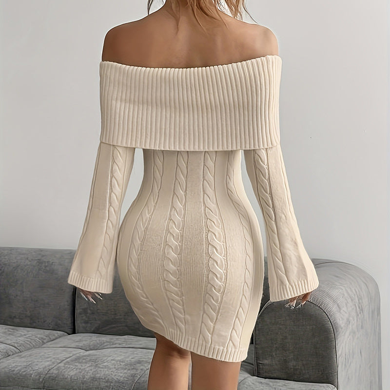 Vestido ajustado sin hombros para mujer